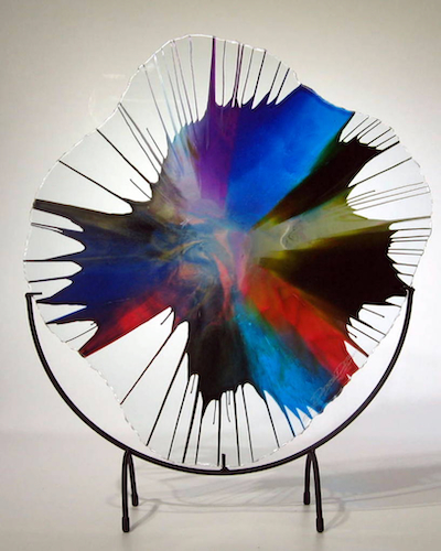 DD-231108 Energy Web Red/Blue/Purple/Black $395 at Hunter Wolff Gallery